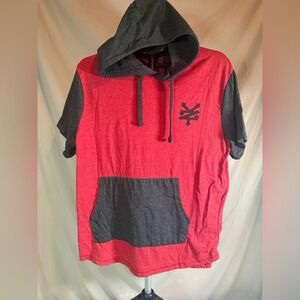Zoo York Men's Color-Block Hoodie – Red & Grey